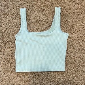 Hollister Light Green Ribbed Tank Top